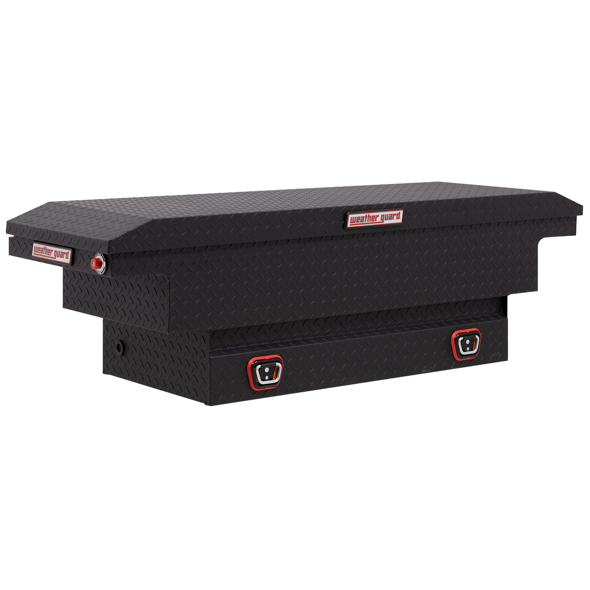 Weather Guard, 62.5in. Saddle Box, Width 62 in, Material Aluminum, Color Finish Textured Matte Black, Model# 131-52-03